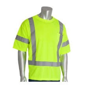 NWT Rugged Blue Class 3‎ type R yellow high visibility work short sleeve shirt
